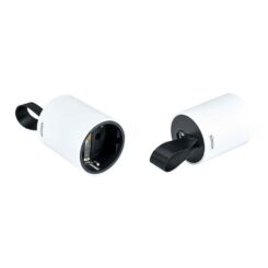 Base móvil 2p+tt schuko salida frontal 16 a 250 v~ facil extraccion blanca