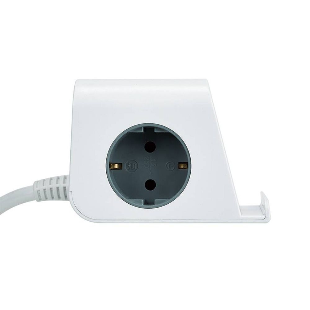 Base combiflat 2 tomas schuko 16a 250 v ~ + 2 usb a + 2 usb c + carga inalámbrica con soporte y fijación blanca - Image 3