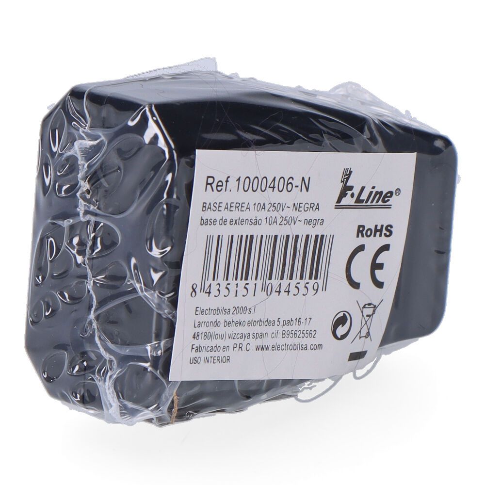 Base AR preta 10 a 250 V (embalado em película) - Image 2