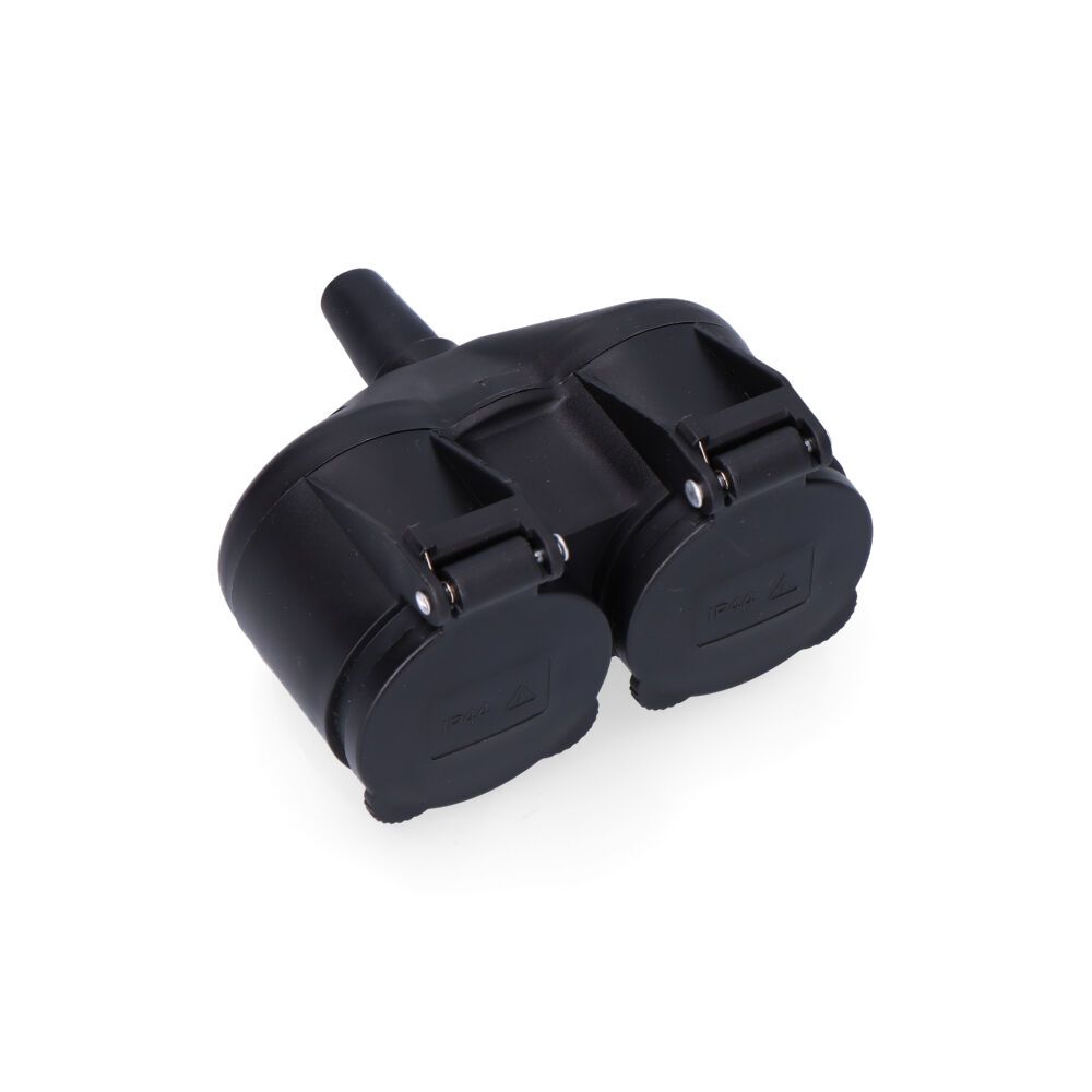 Ficha dupla de borracha t/tl IP44 16A CON tampas