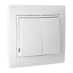 Interruptor/interruptor duplo 10ax 250v série europa solera erp12u