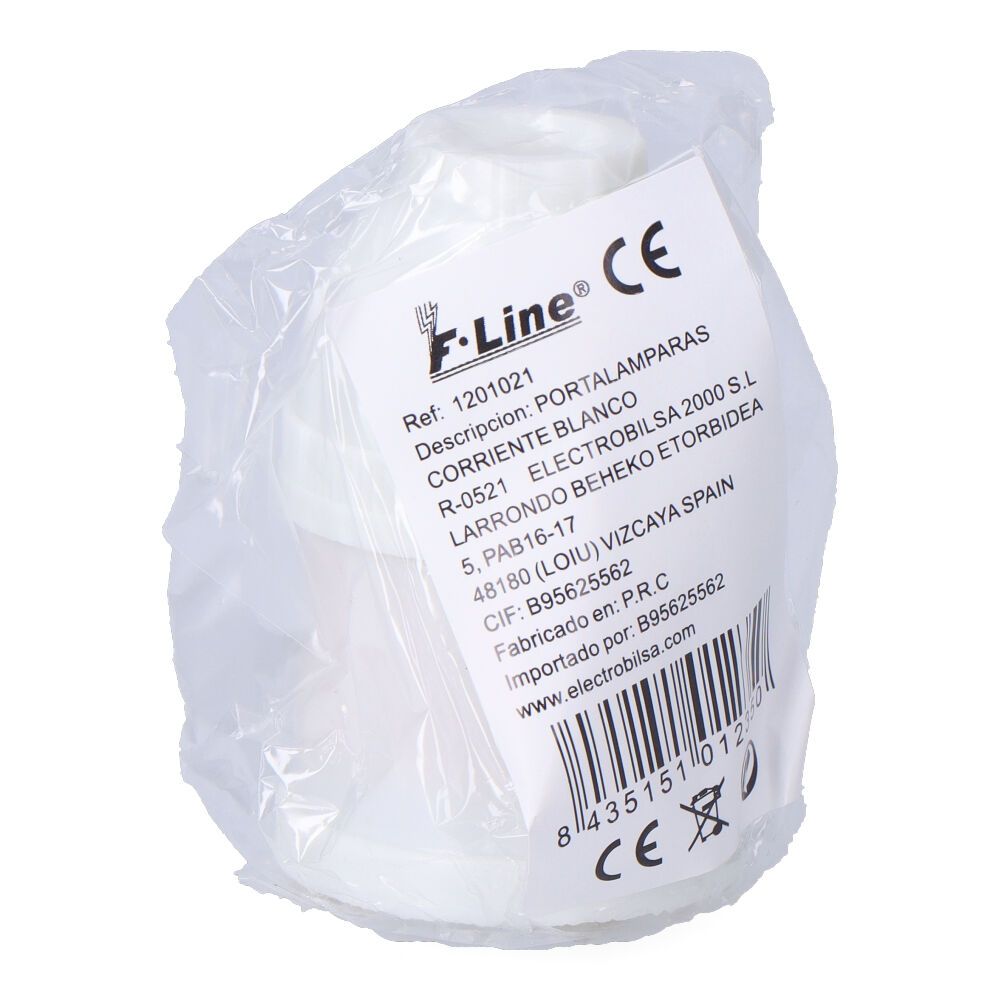 Porta-lâmpada atual E27 branco (embalado em película) - Image 2