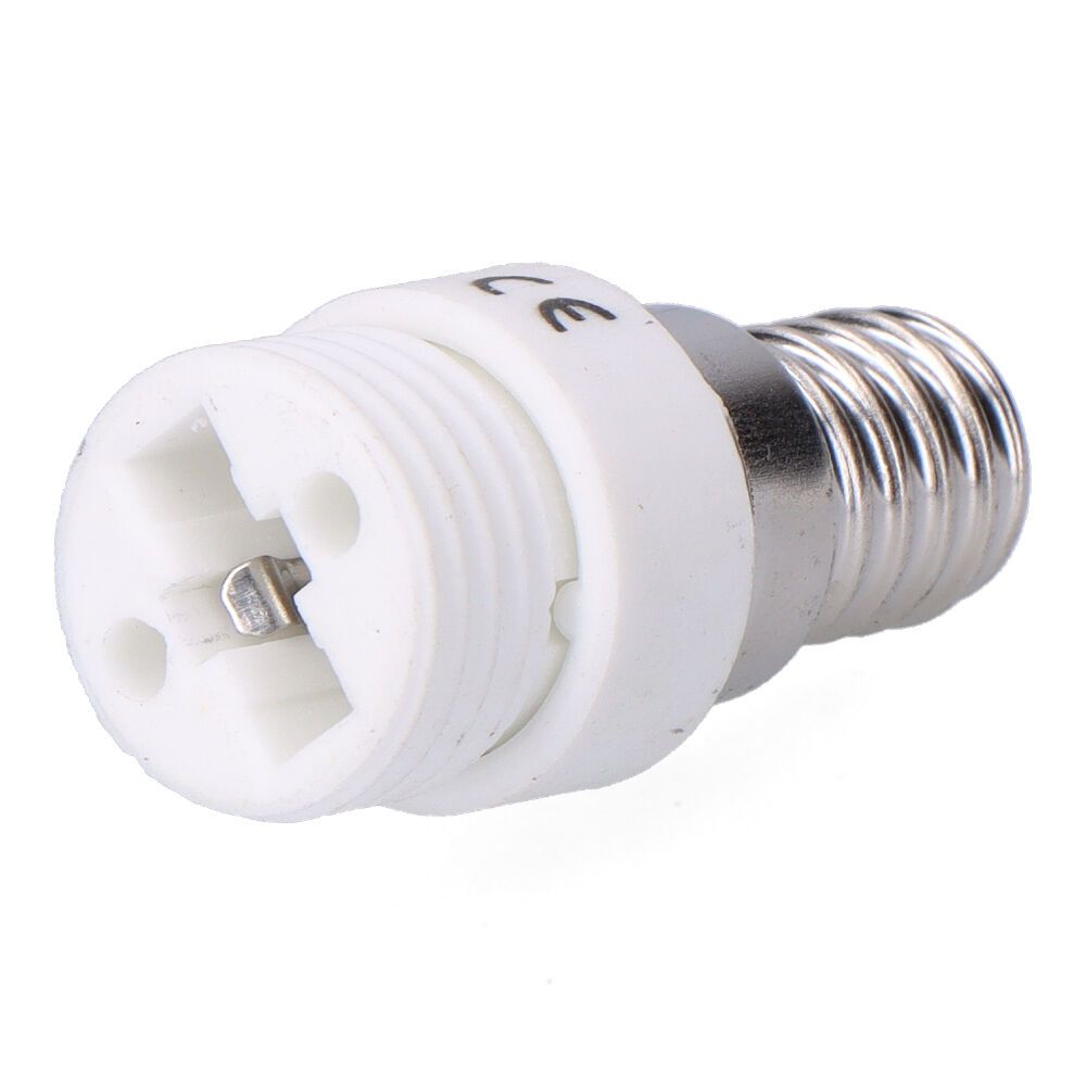 Conversor de E14 a G9, 2 a 230 V, branco, Ø20 x 45 mm (embalado em película)