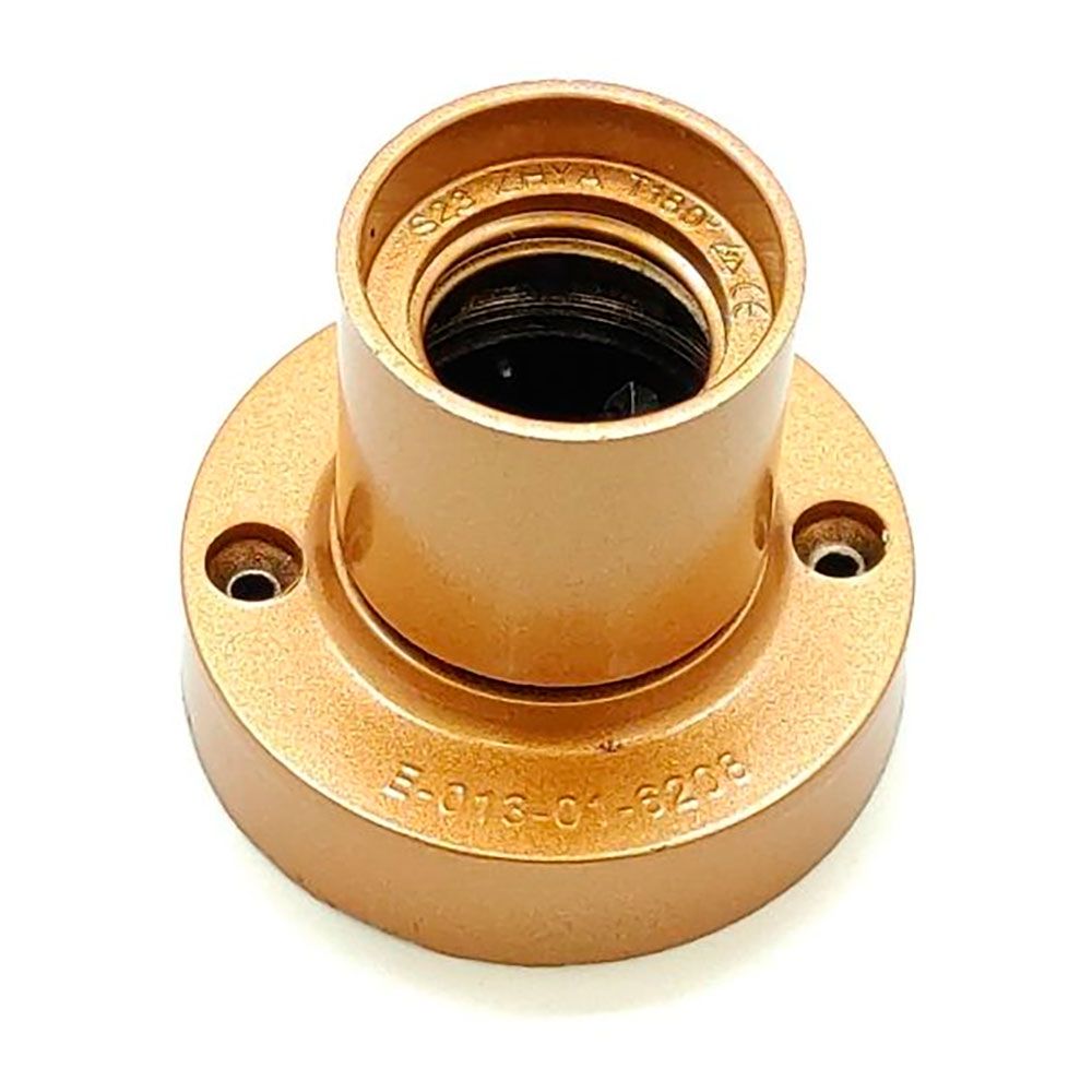 Casquilho de superfície E27 4 a 250 v~ dourado Ø67 x 57 mm