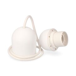 Conjunto suspensão branco E27 comprimento cabo 80cm
