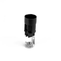 Castiçal e14 com suporte 65 mm preto ø23,5 x 41,5 cm