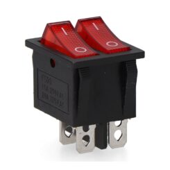 Interruptor duplo de embutir on/off 15A 4 pinos