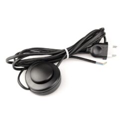Pedal elétrico com cabo, 2,5 a 250 v, 3 m, preto