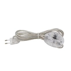 Pedal elétrico com cabo, 2,5 a 250 v, 3 m, transparente