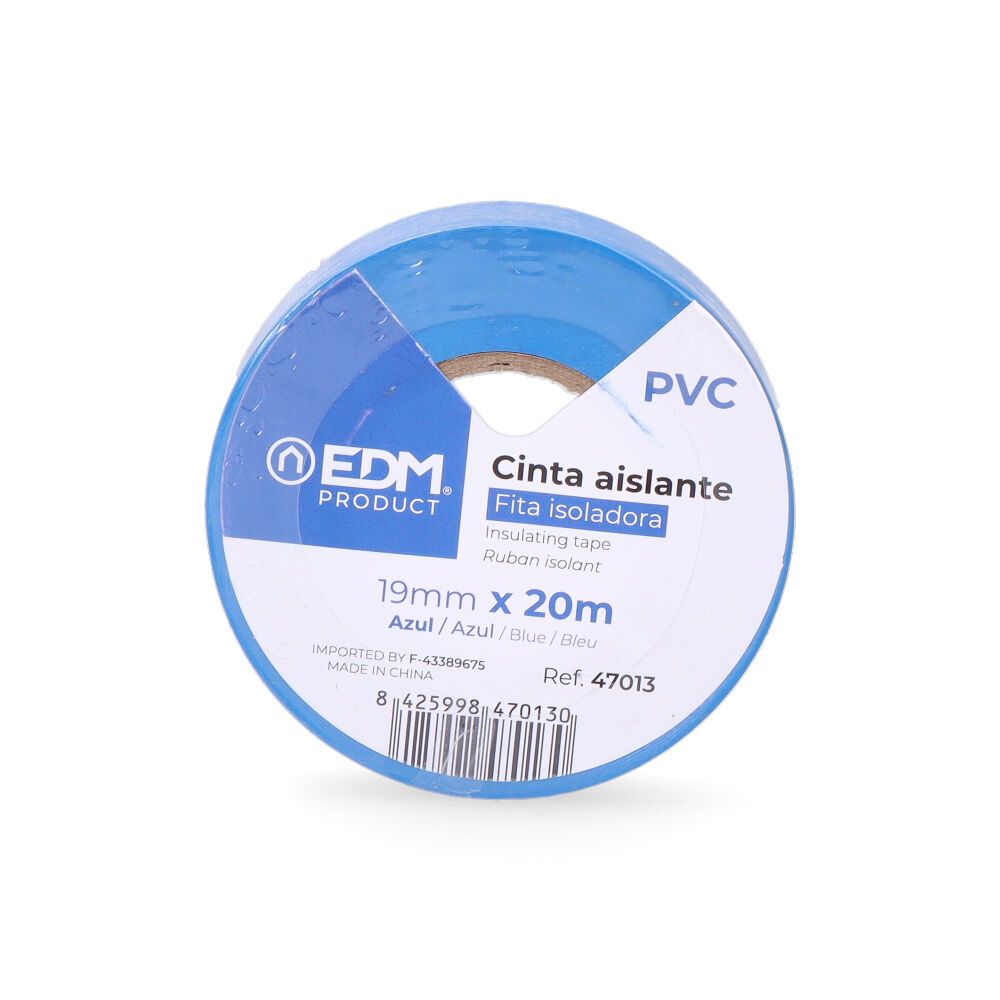Fita isolante azul de supra qualidade 19 mm x 20 m - Image 2