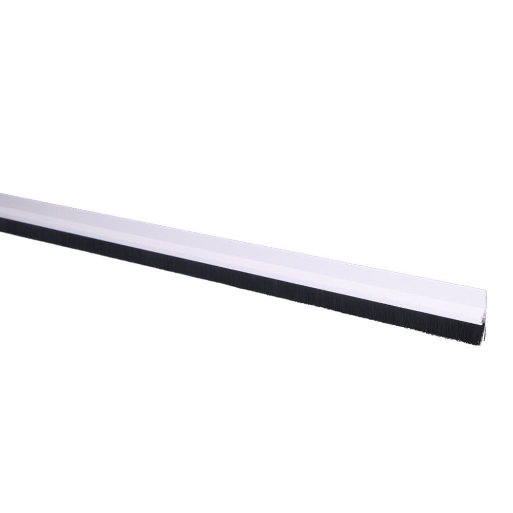 Burlete bajo puerta rigido blanco con cepillo de fibra 1 m