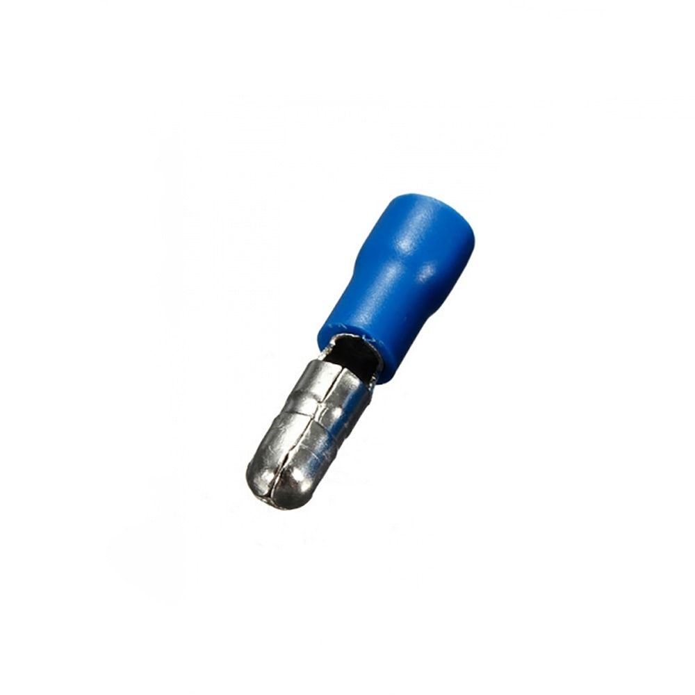 Terminal bala 4 mm saco pré isolado macho 100 unidades