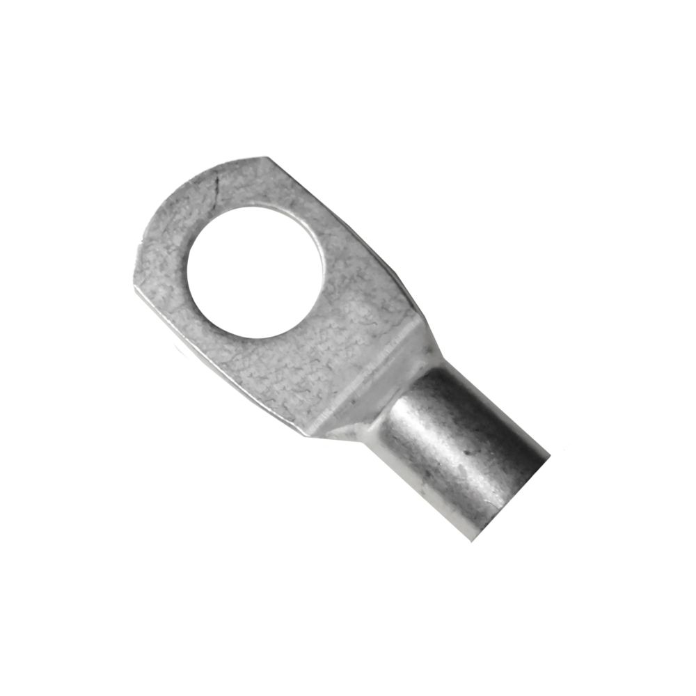 Terminal tubular de cobre para cable de 10 mm y taladro de 10 mm, bolsa 25 uds