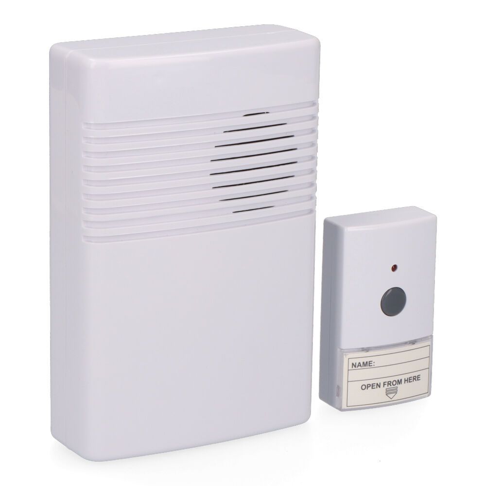Campainha sem fios/transmissor receptor a pilhas (alcance 50m)