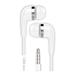 Auscultadores BSK jack com microfone, branco