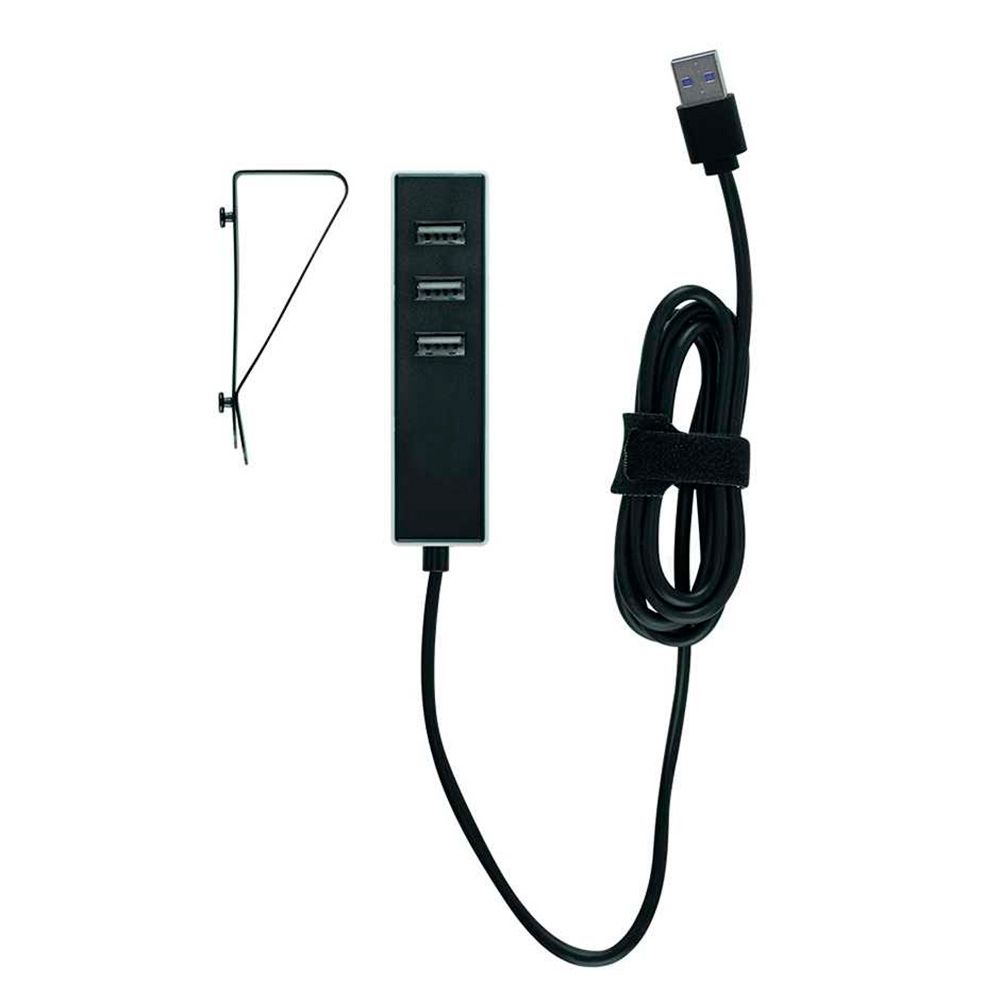 Adaptador 3 conectores USB A com fixação, 1,5 m, preto - Image 2