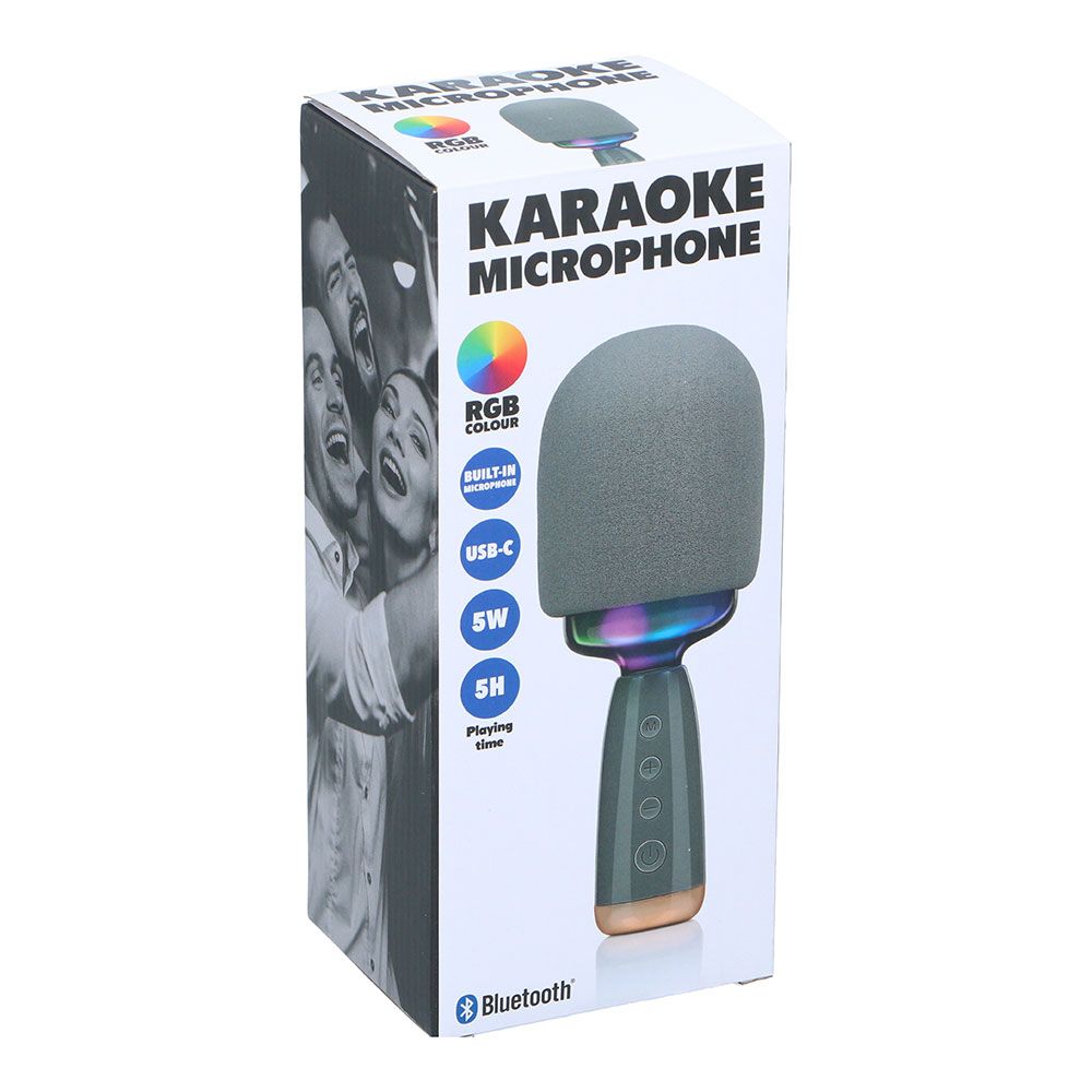 Microfone karaoke com altifalante, 5 W, 7,5 x 7,5 x 22 cm - Image 4