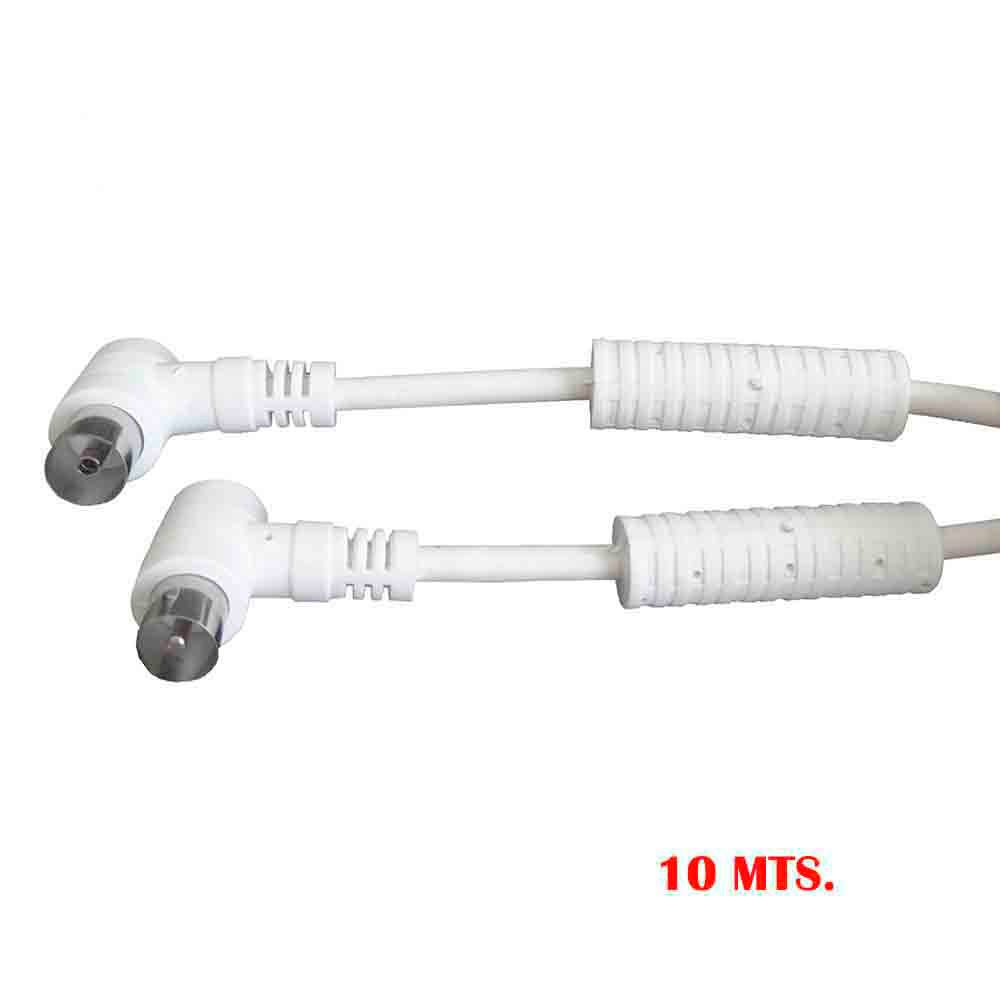 Prolongador tv/video curvo com filtro 9,5mm 10m embalado branco