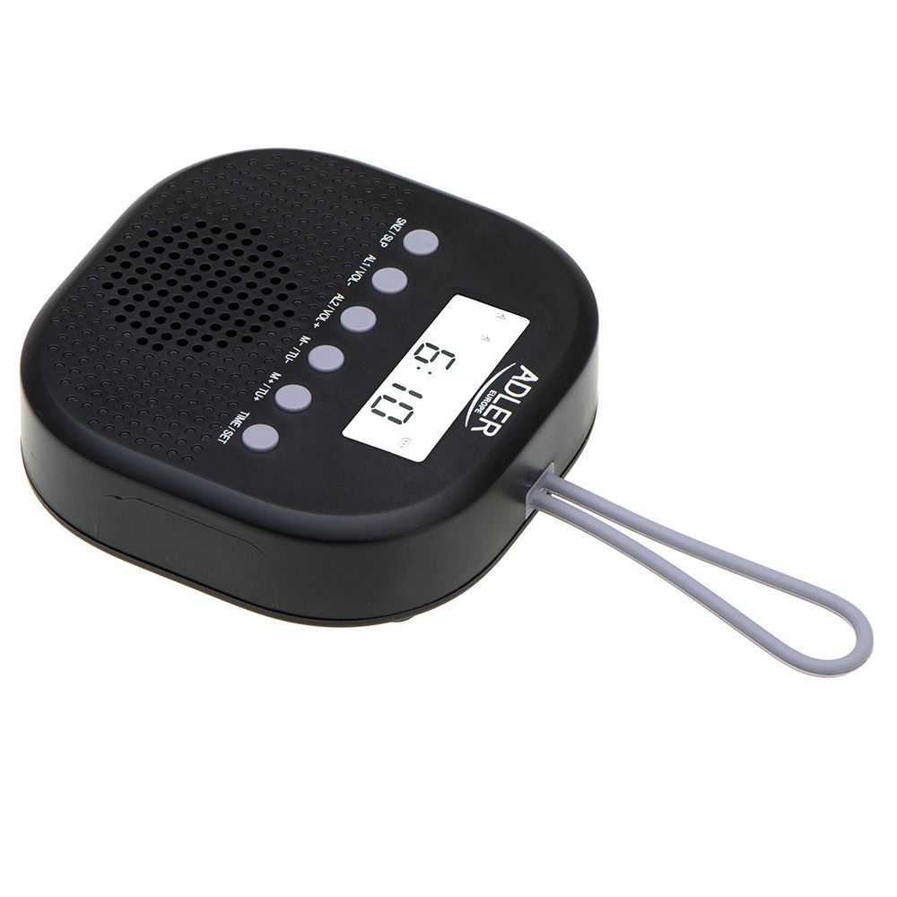 Rádio FM resistente à água IPX4 AD 1912, 9 x 9 x 2,5 cm - Image 4