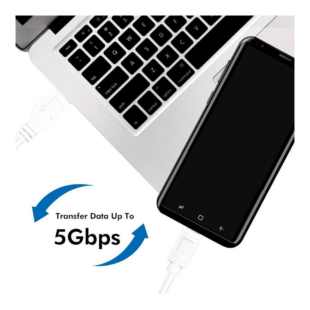 Cabo carga+dados USB a-c 1m smartphone android logilink - Image 3