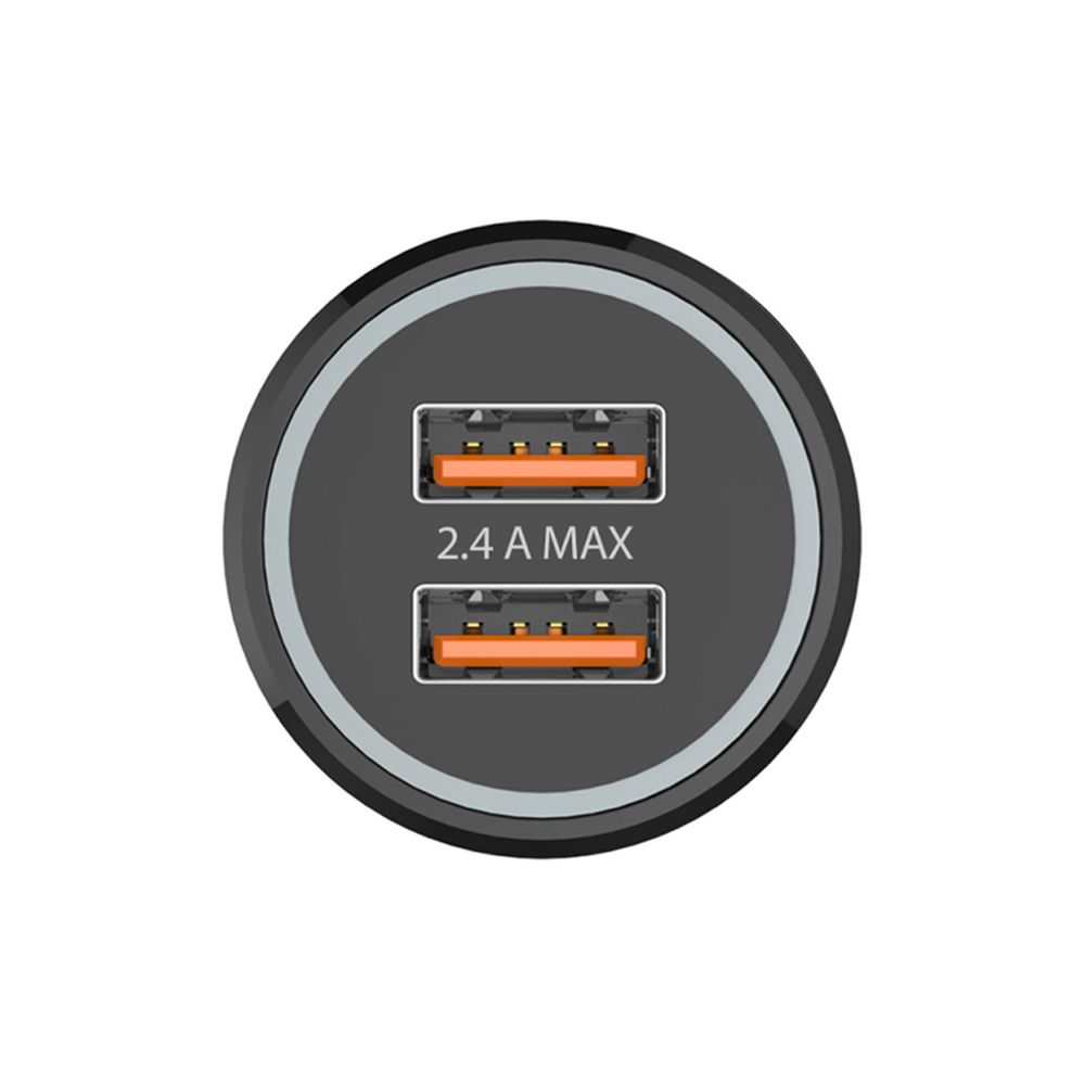Carregador duplo isqueiro carro preto 2,4A - 12W tech ONE tech - Image 2