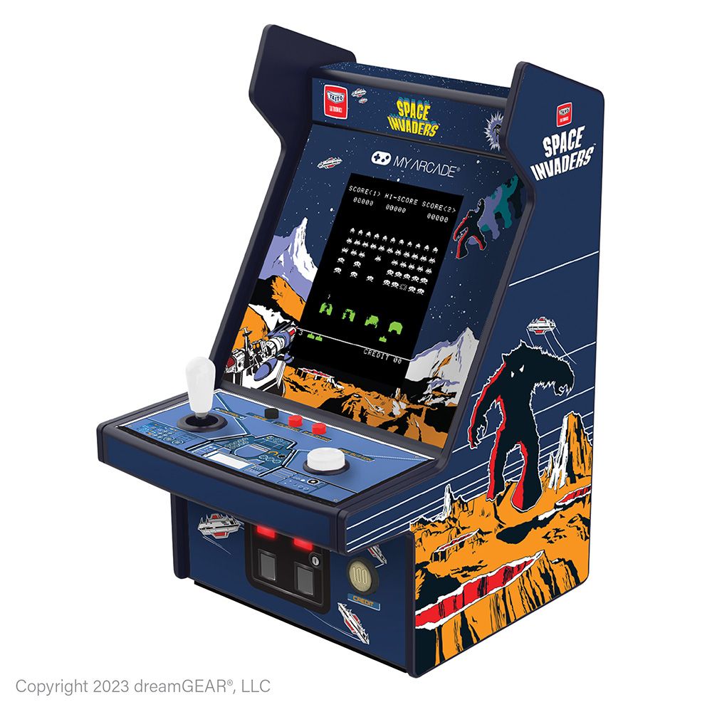 Micro player space invaders 6,75 polegadas