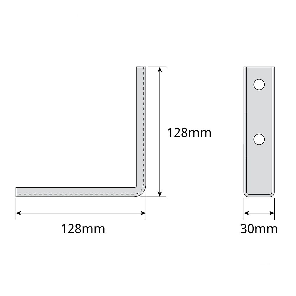 Suporte esquadro 128mm zinco+rpr televes - Image 2