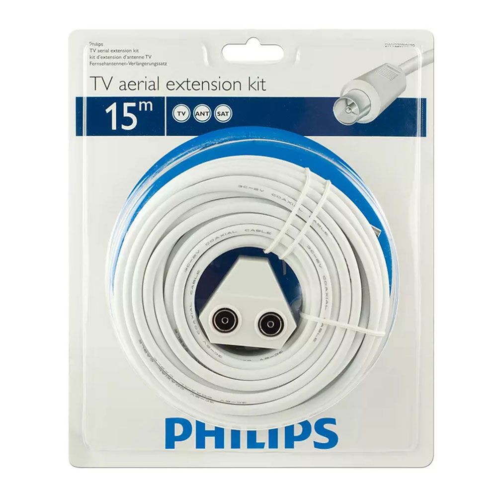 Cabo de antena TV coaxial tipo PAL 15m SWV2209W/10 philips - Image 2