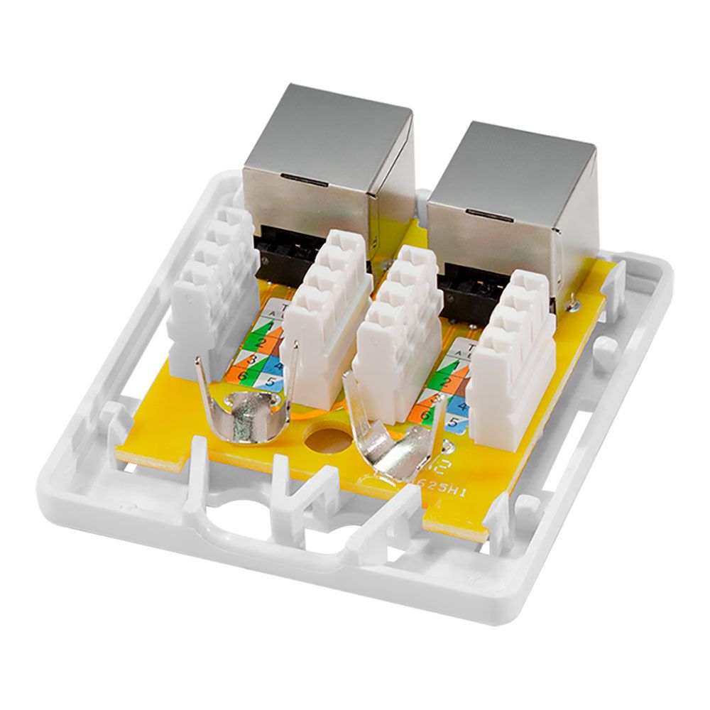 Caixa de superfície 2 conectores RJ45 CAT.6A blindado - Image 2