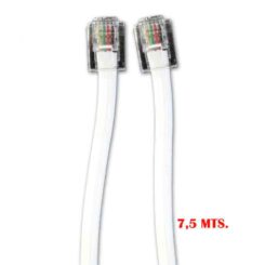 Prolongador de telefone 7,5m 4 vias macho-macho
