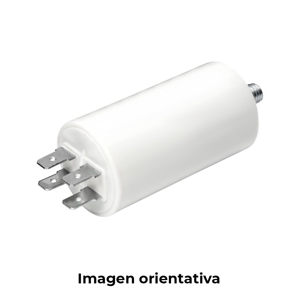 Condensador de arranque MKA 60mF 5% 450V Ø5x12cm com rosca M8 e faston duplo konek