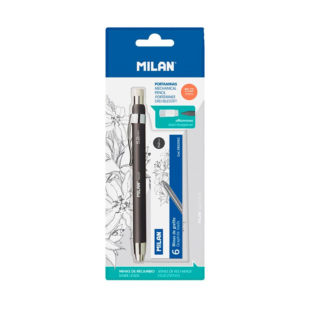 Blíster com lapiseira 5,2mm + 6 minas sobresselentes milan - Image 2