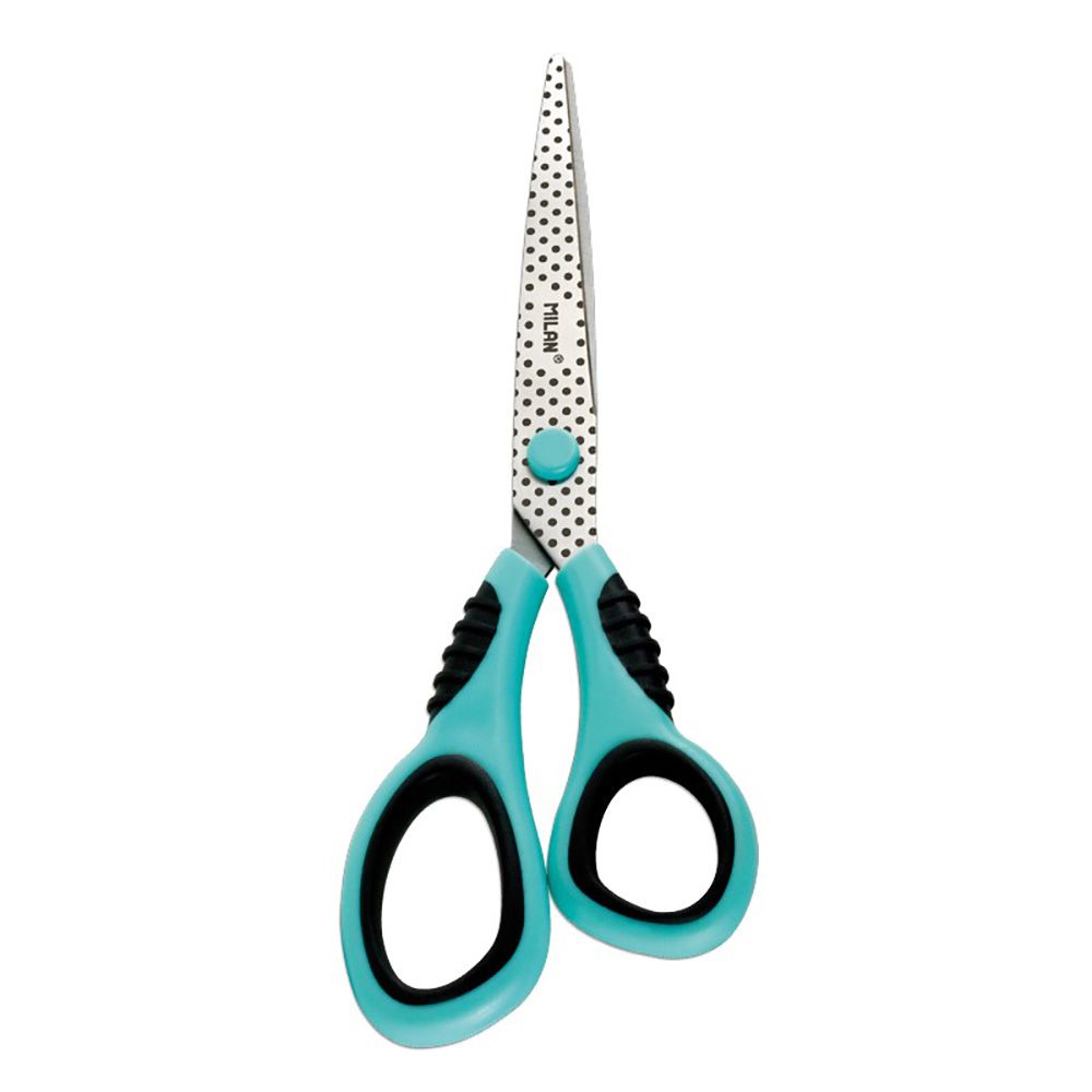 Blíster com tesoura de escritório azul 20,5cm milan - Image 2