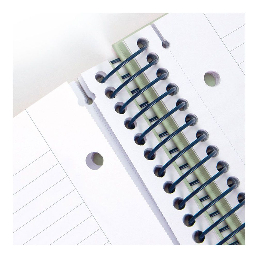 Caderno pautado A4 (7mm) bege. com espiral - Image 3