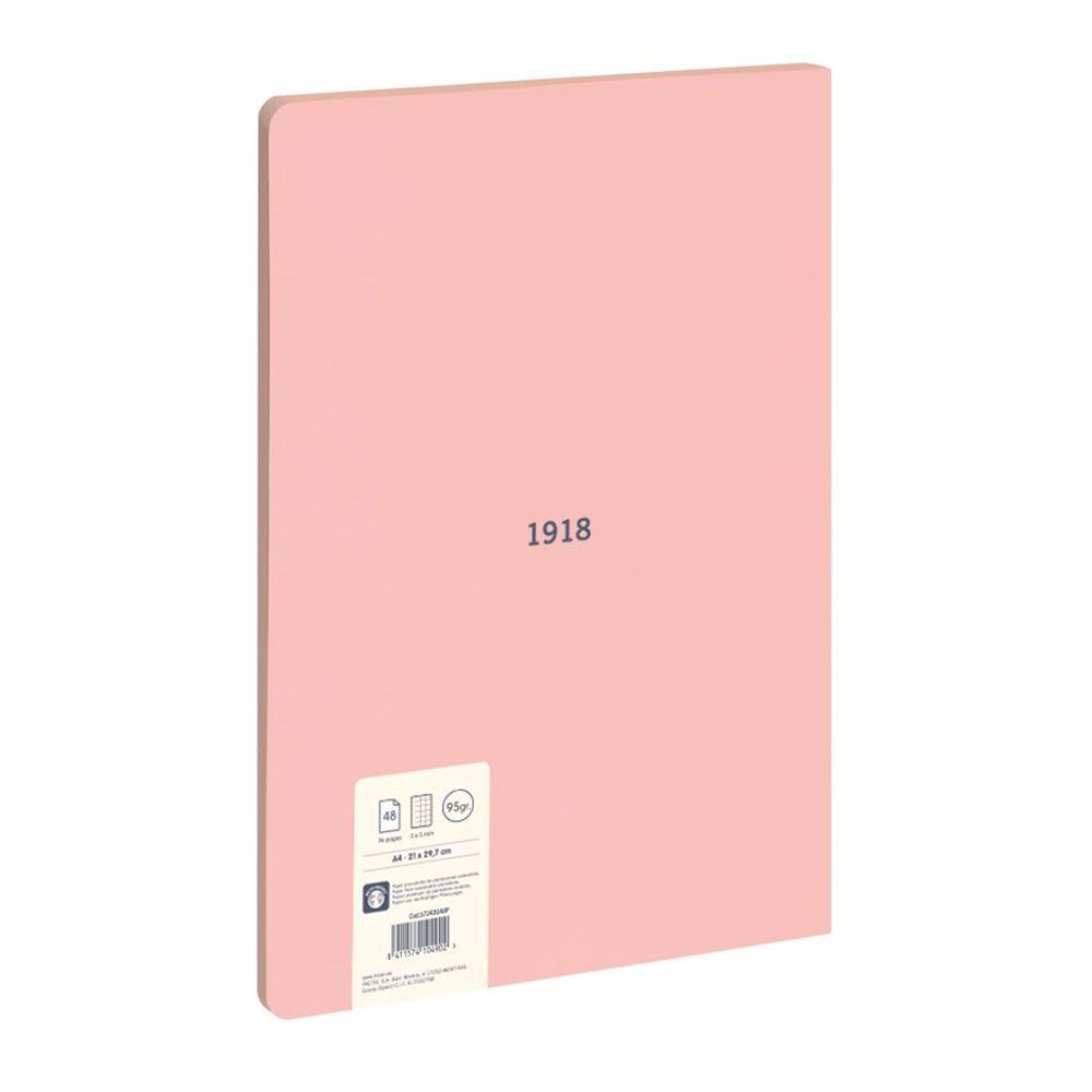Caderno quadriculado A4 colado, rosa. - Image 2
