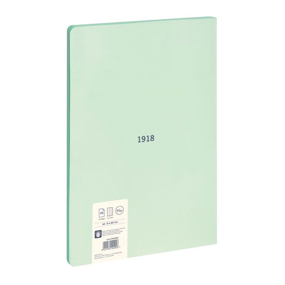 Caderno quadriculado A4 colado, verde. - Image 2
