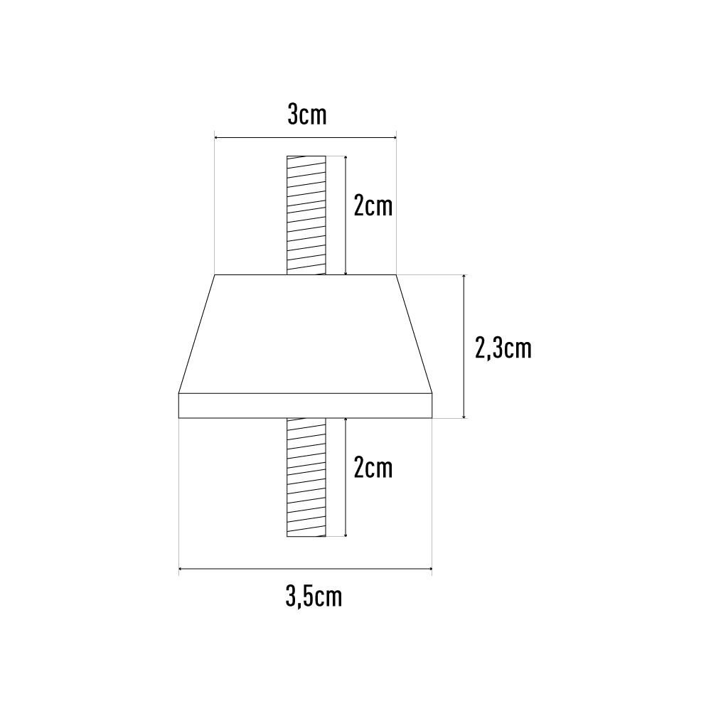Conjunto silentblock A35 6,3 x 3,5 cm - Image 2