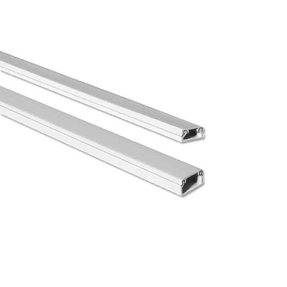 Mini calha branca 2m 10x10mm (preço/metro)
