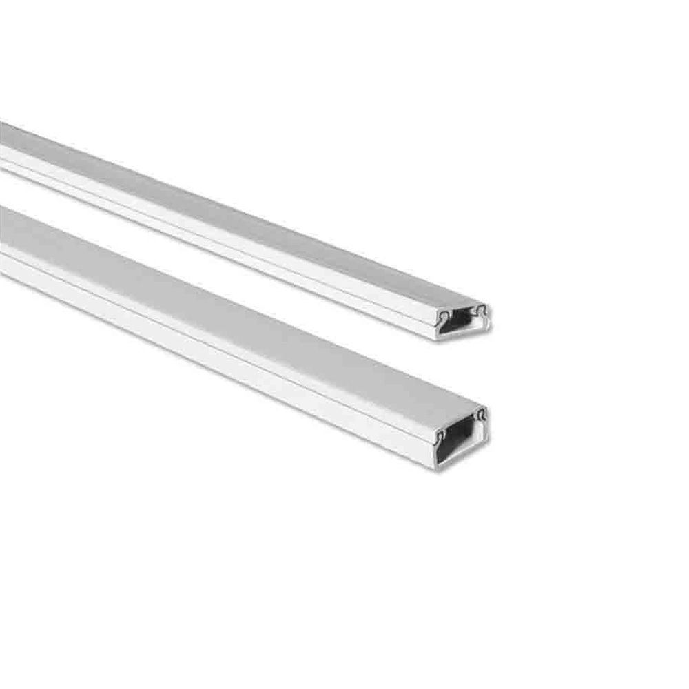 Mini calha adesiva branca 2m 16x16mm (preço/metro)