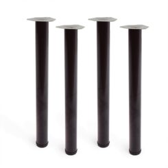 Perna de mesa cilíndrica, modelo 4406, aço preto, ø60 x 710 mm, 4 peças