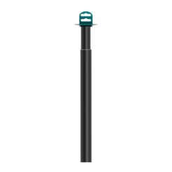 Pé redonda de aço, extensível, modelo 401E, com acabamento em preto, Ø30 x 180/300 mm