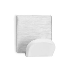 INOFIX Cabide adesivo branco com base em aço inox (blister 2 unidades)