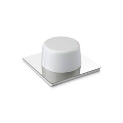 INOFIX Batente de porta, base em pvc e metal com acabamento branco - cromado, fixação adesiva, 2 peças, blister