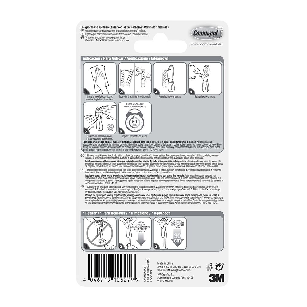 Command percha agrupadora de cables, 2 uds + 3 tiras - Image 3