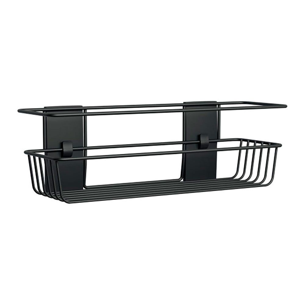 Command cesto de baño, negro mate, 32,5 x 9,5 x10 cm, 1 ud + 4 tiras, máx 3 kg