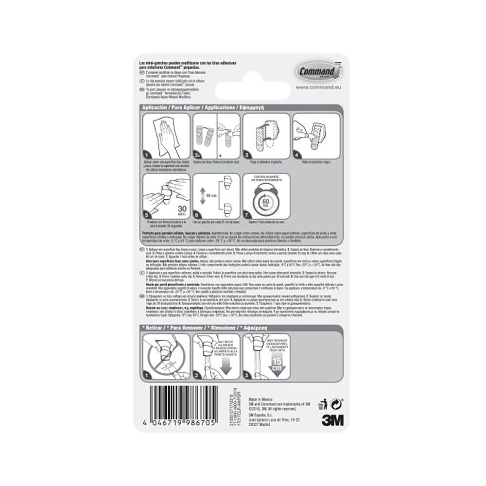 Command mini gancho para luzes, exterior, transparente, 8 unid + 10 tiras - Image 3