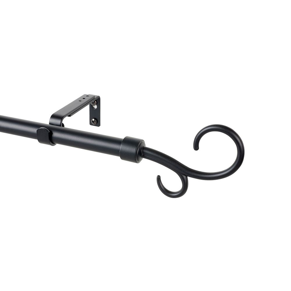 KIT de varão de cortina extensível preto 160-300 cm - Image 2
