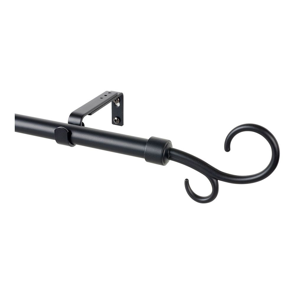 KIT de varão de cortina extensível preto 110-200 cm - Image 4