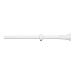 KIT varão para cortinados cono extensível de 110 a 200cm branco
