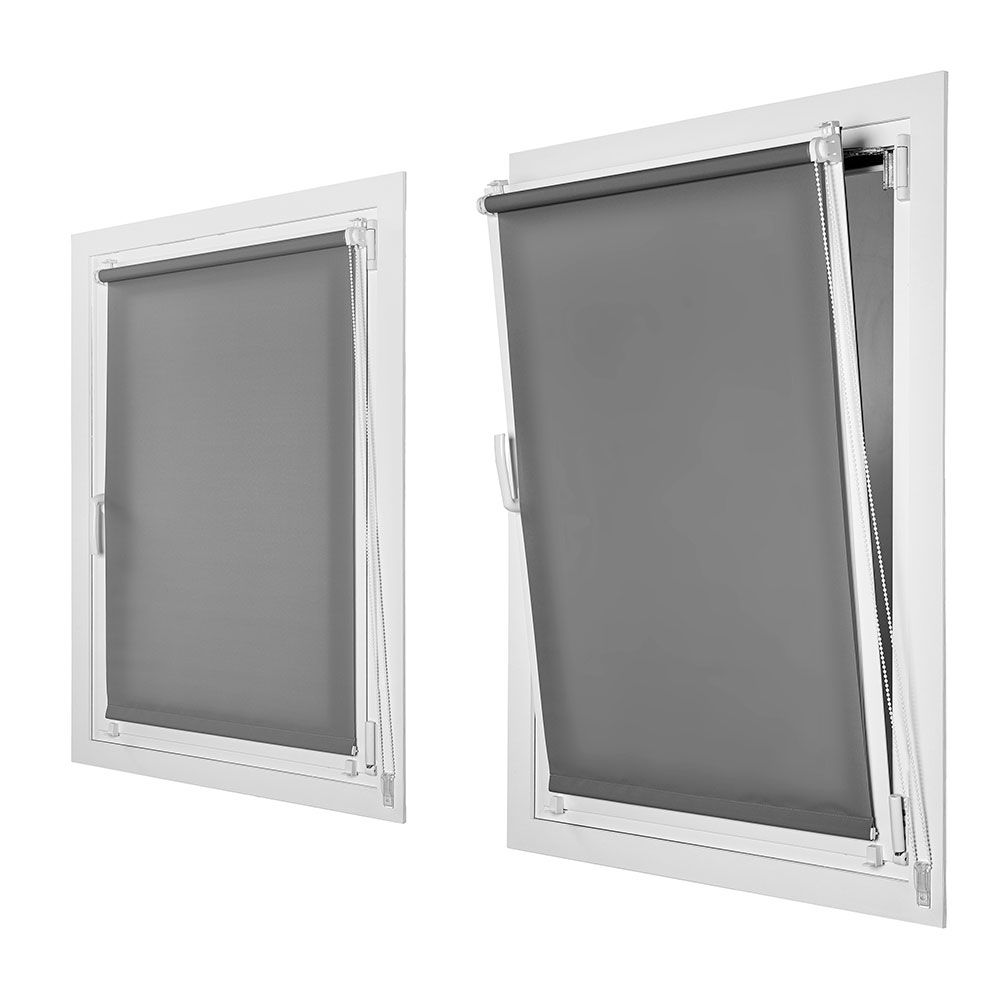 Cortina de rolo CLIP & FIX, cinza asfalto, 75 x 180 cm - Image 2